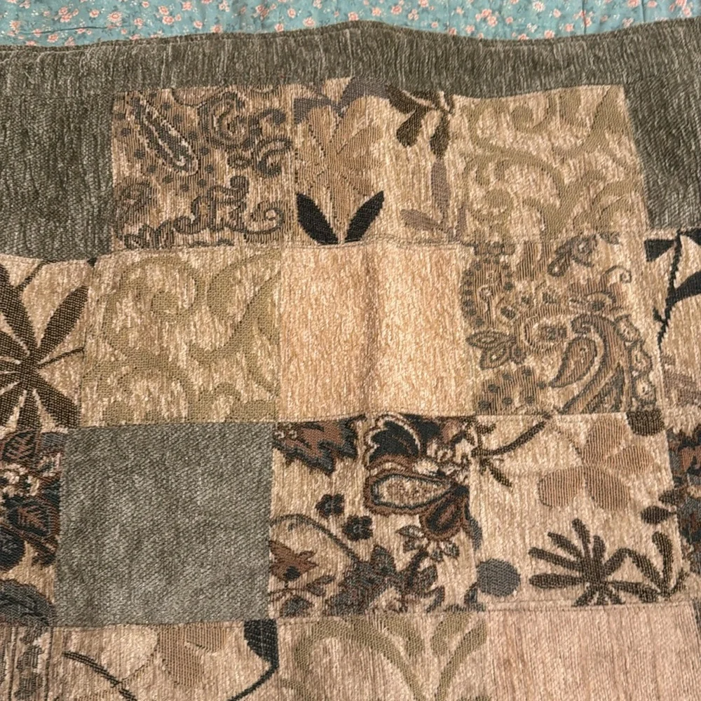 Croft & Barrow Patchwork Door Mat - Green, Beige, Black
